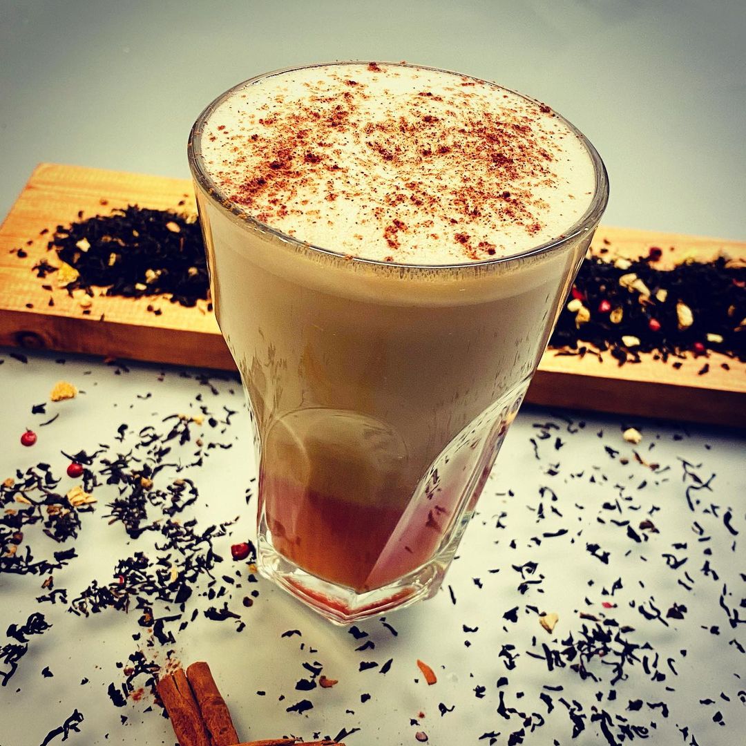 Masala Chai Latte with a hint of cinnamon